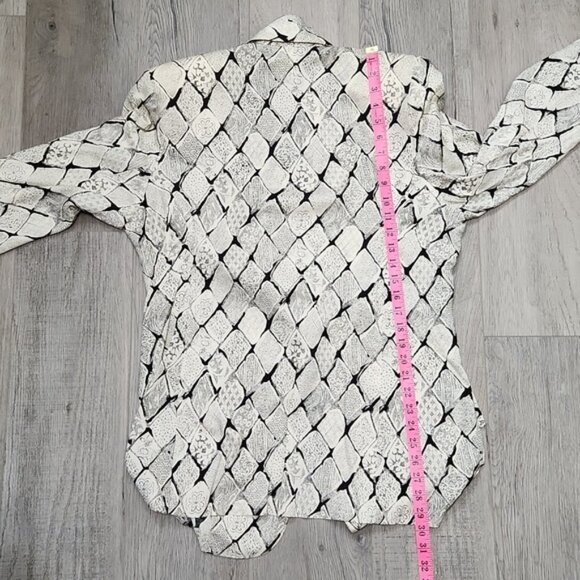 SOLD Vintage "Les Modes Jolibel" White Diamond 1 Button Blazer Plus Size 14 - Picture 13 of 13